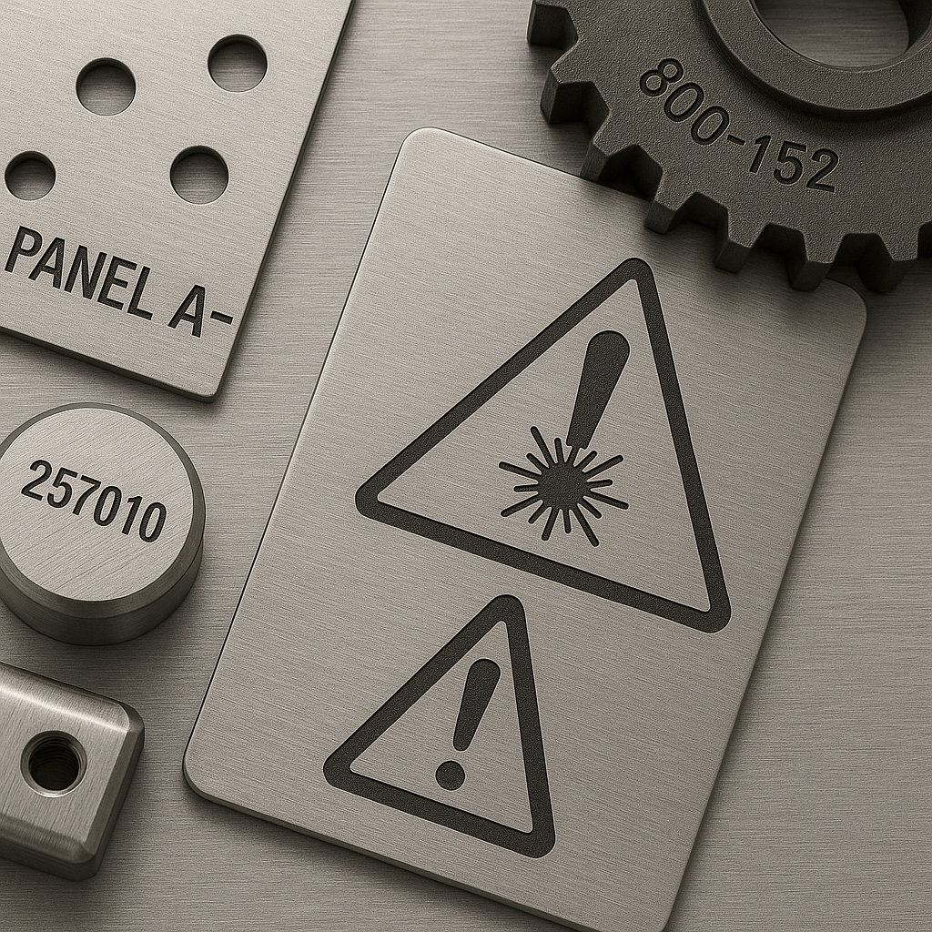 Agriculture safety labeling and compliance marking laser engraved Maryland