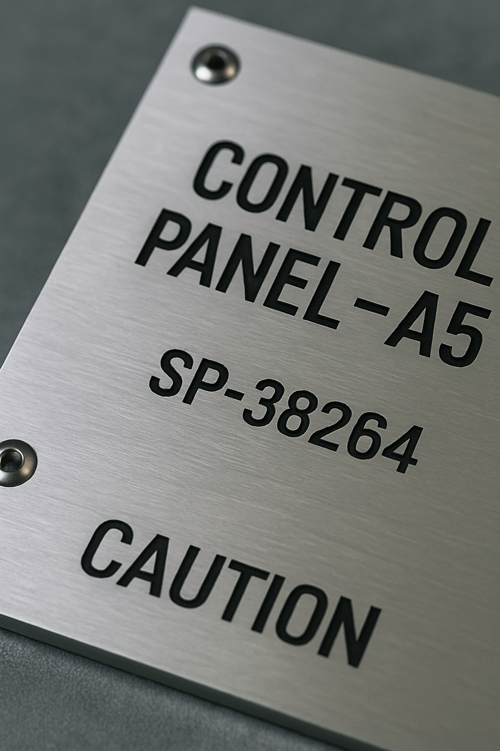 Industrial control panels and equipment interface laser engraved Maryland