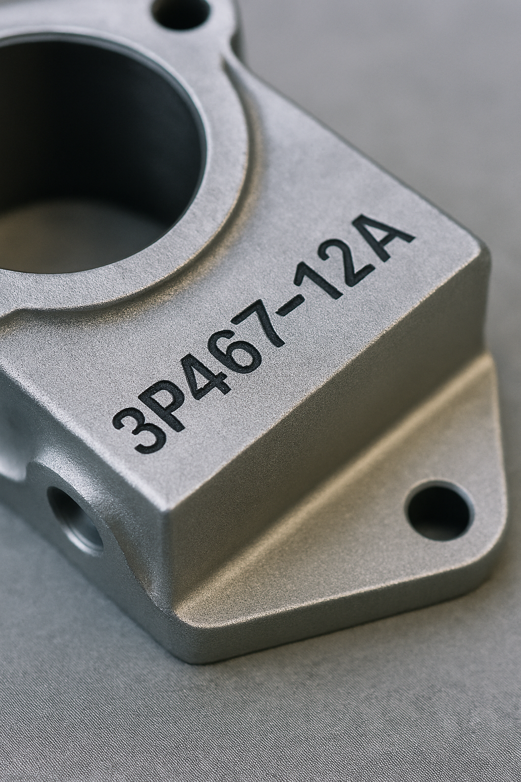 Industrial precision components and technical marking laser engraved
