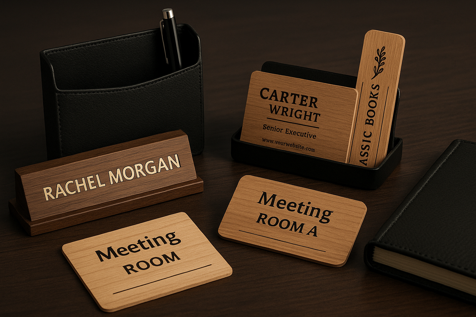 Executive office signs and professional nameplates laser engraved Hagerstown MD