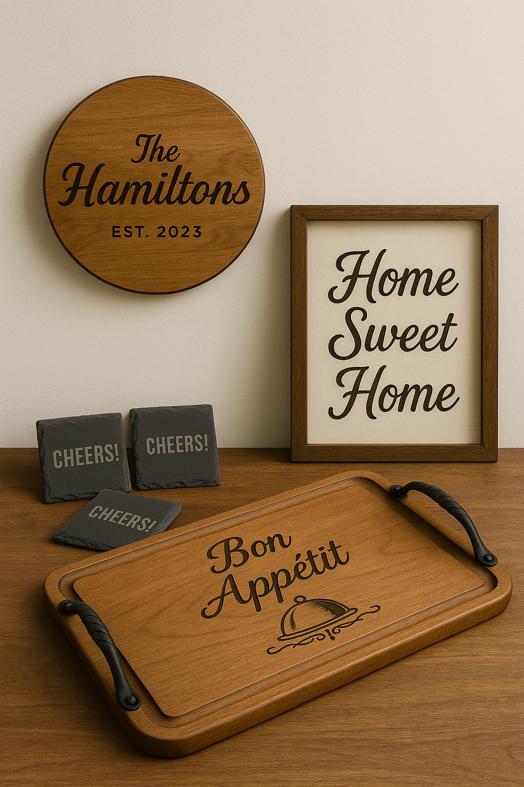 Housewarming and new home gifts laser engraved